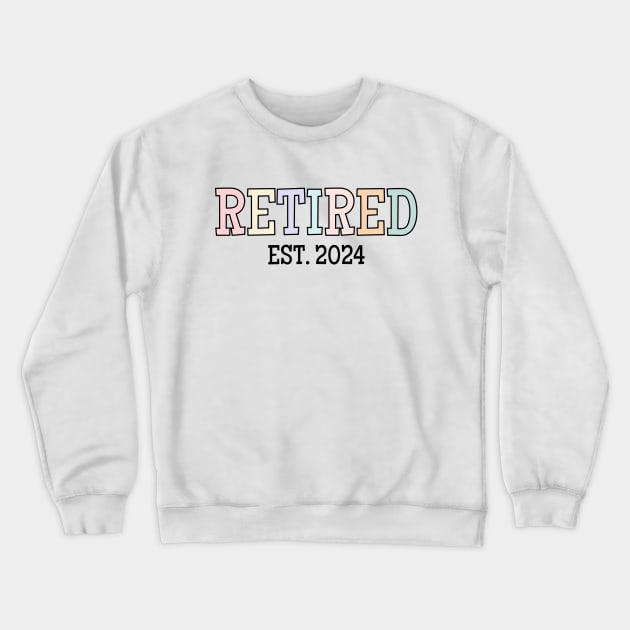 Retirement Party, Retro Retired 2024, New Retiree Crewneck Sweatshirt by WaBastian